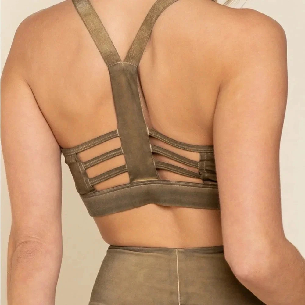 POL Olive Green Leggings with Stretchy Comfort and Sleek Design